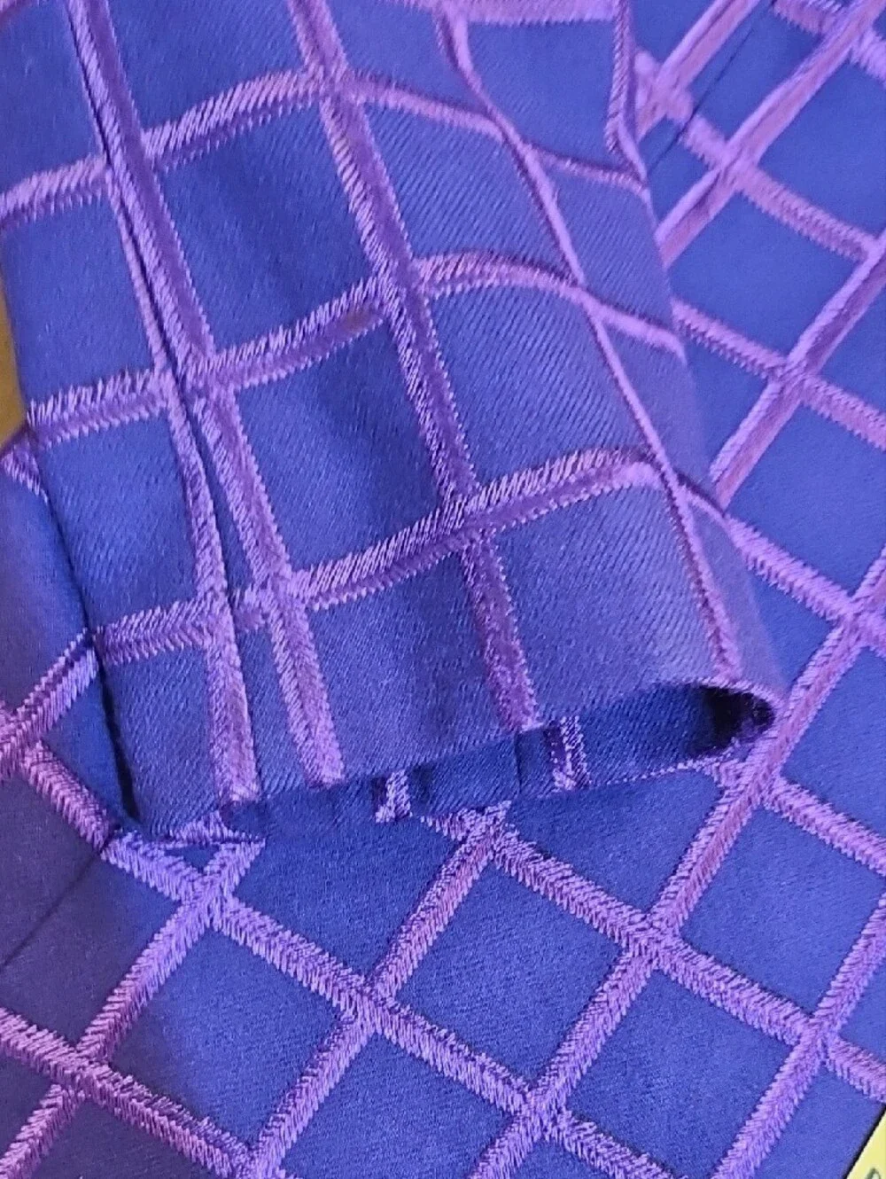 Vintage Christian Dior Boutique Purple Blue Plaid Double-Breasted Blazer(Medium)